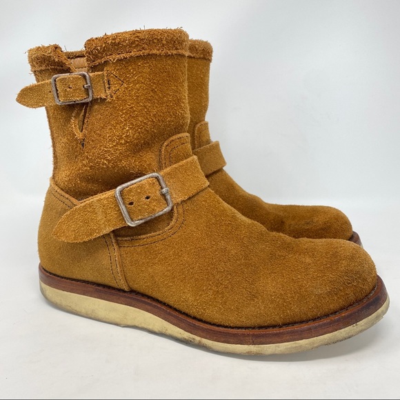 Noriei Eternal Minds Suede Engineer Boots Vegetable Tanned Suede Size 9.5